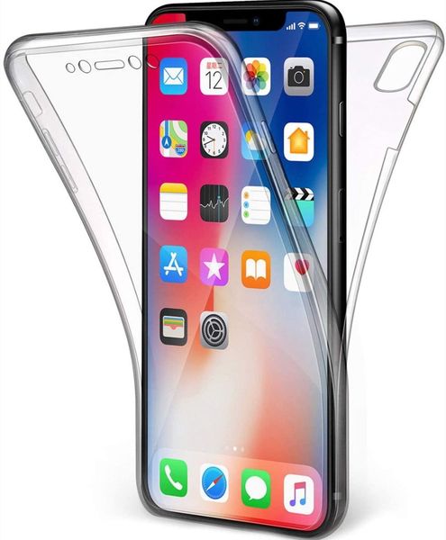 Full Body Cover Silicone Front and Back Case For iPhone X iPhone Xs