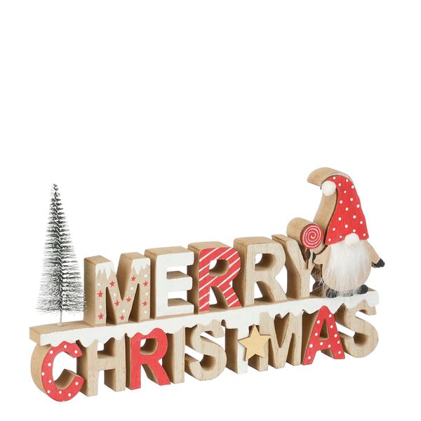 Table Decoration Merry Christmas l28 x w3 x h16cm