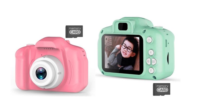 Kids Mini Portable Digital Camera Plus SD Card- Set Of 2