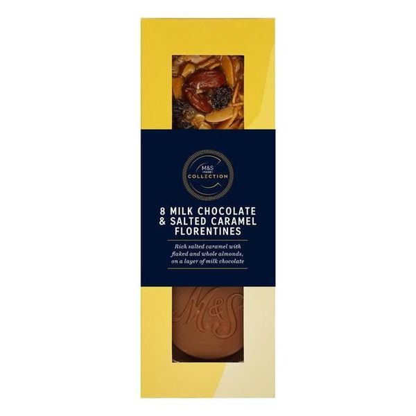 M&amp;S Collection Milk Chocolate &amp; Salted Caramel Florentines 170g