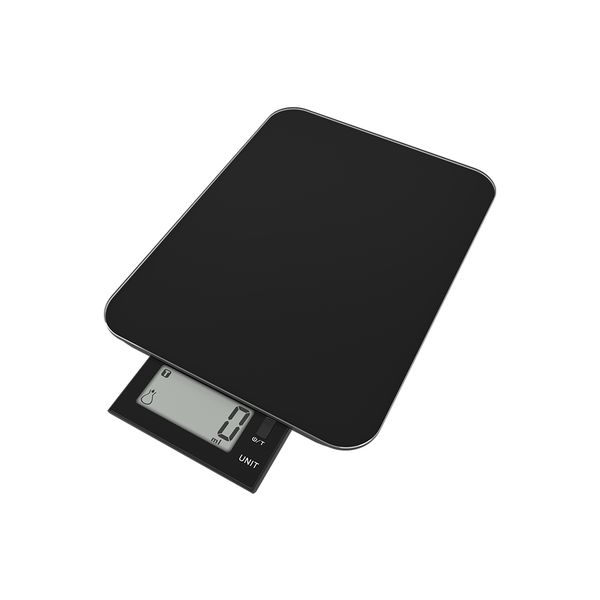 Taurus Kitchen Scale Battery Operated Glass Black 10kg 3V "Effortless LCD