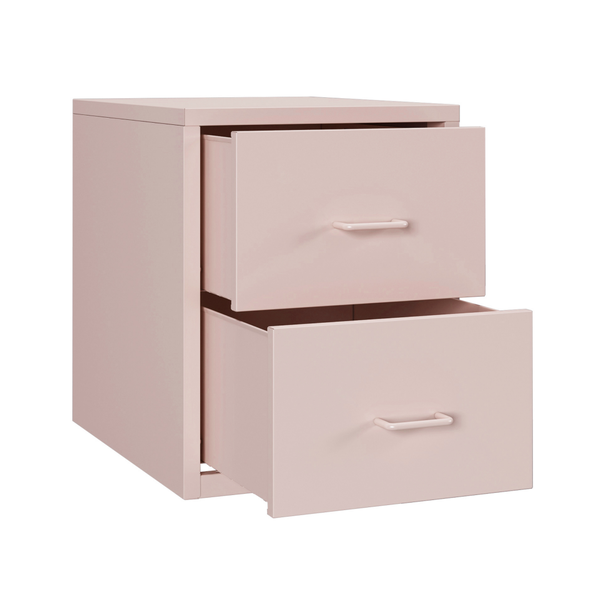 Steel Desk Organizer 2 Drawer Desktop Storage Cabinet