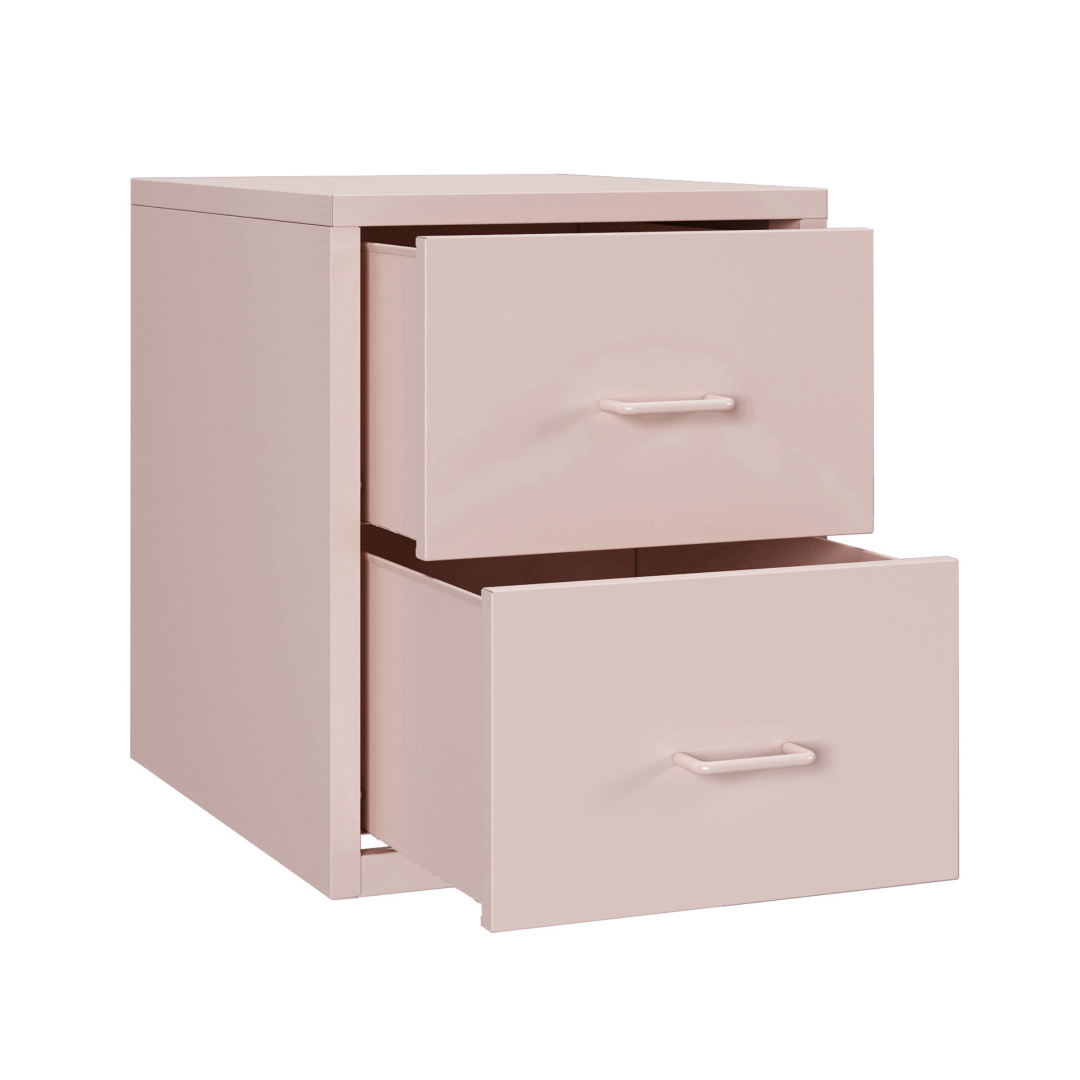 Steel Desk Organizer 2 Drawer Desktop Storage Cabinet