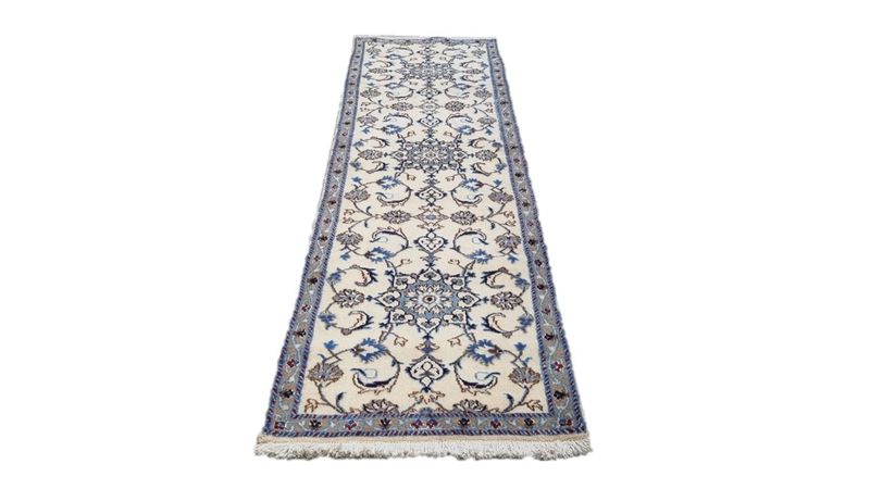 Persian Nain Carpet 285cm x 80cm Hand Knotted