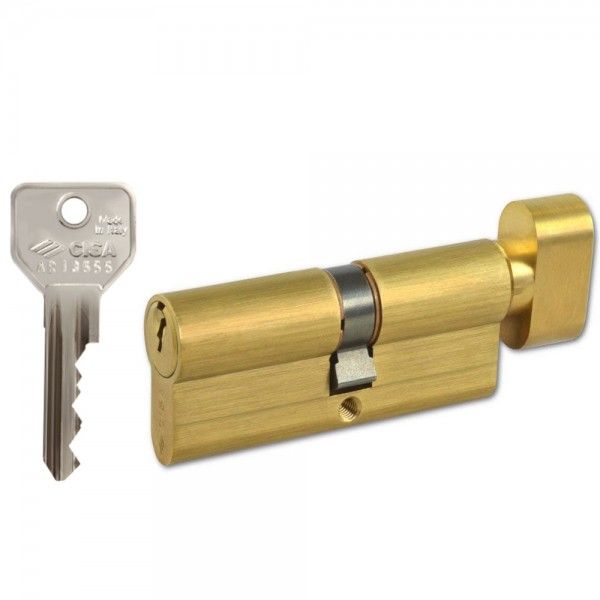 Cisa C2000 Euro Cylinder &amp; Turn 40/40 Brass