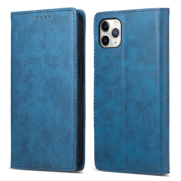 Solid Color Magnetic Flip Phone Case Compatible with Apple iPhone 11 Pro