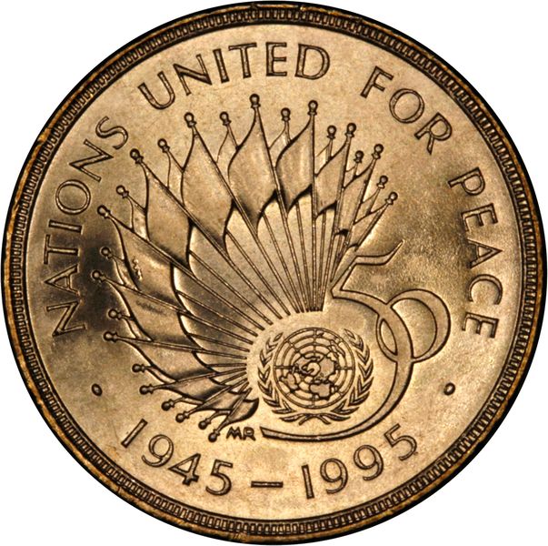 1995 British Two Pounds Coin United Nations United For Peace