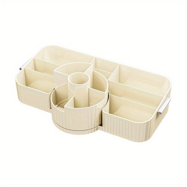 360 Degree Rotating Cosmetic Organizer Polished Plastic Storage