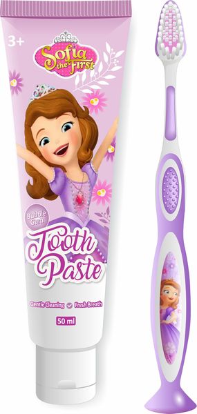 SOFIA THE FIRST by DISNEY Official Licensed Kids Toothbrush &amp; Toothpaste