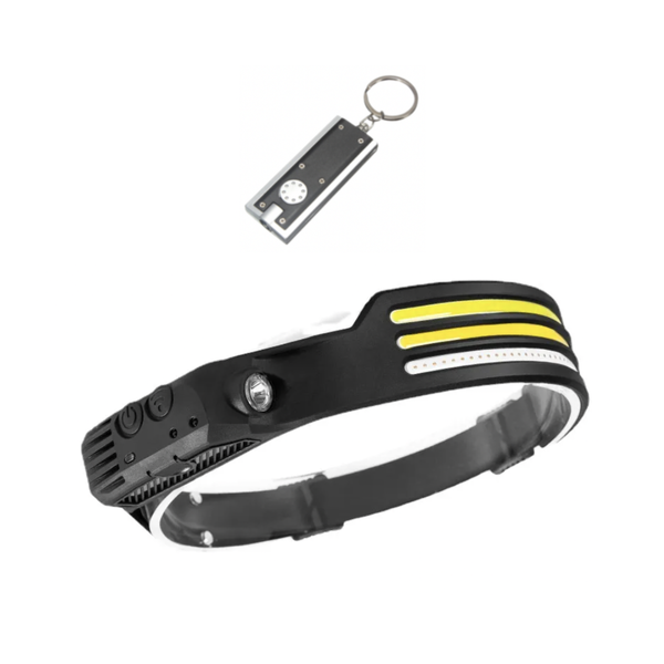 Motion-Sensor Multifunctional Head Torch with LED Keyring Torch