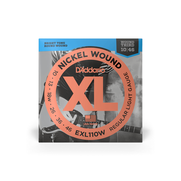 D'Addario EXL110W XL Nickel Wound Electric Guitar Strings (10-46)