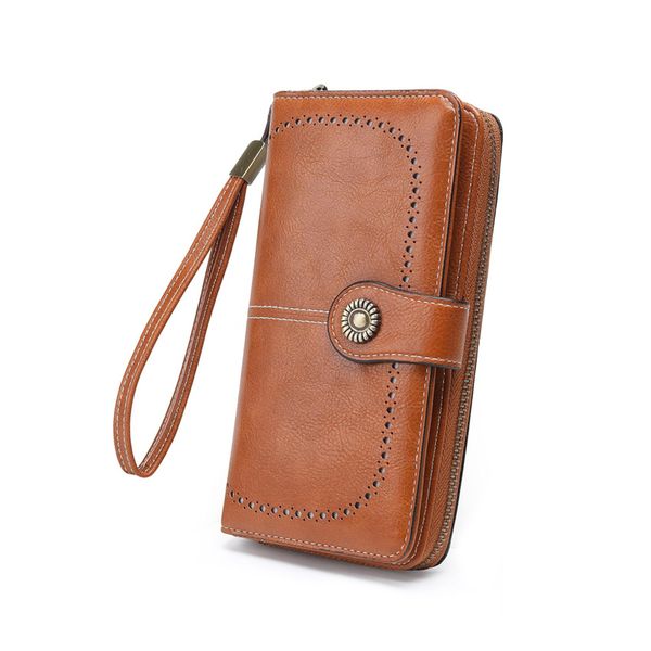 OLOEY Women's PU Leather Clutch Ladies Purse Bi Fold Wallets Card Holder