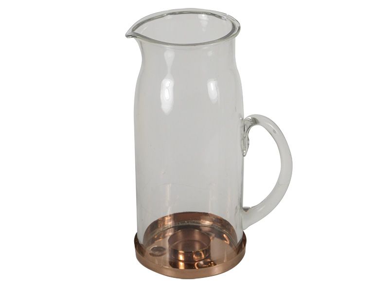 Baytiques - Glass Jug Lantern/Copper Base 23x10x15x1