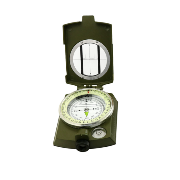 High-Precision Night-Vision Compass, Metal Construction, Military Green