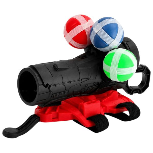 11 Piece - Sticky Ball Wrist Shooter Set - Black &amp; Red