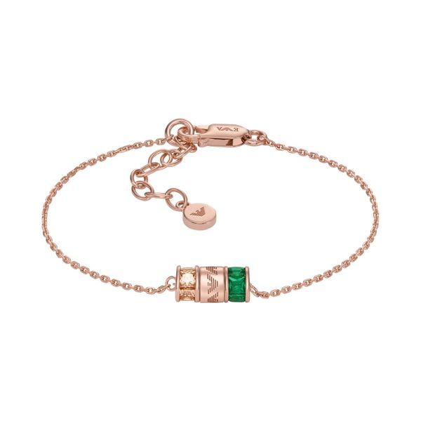 Emporio Armani Women's Rose Gold Silver Components Bracelet-EG3579221