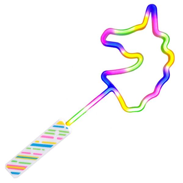 Unicorn Neon Light Wand - 27cm Battery Operated Glow Toy for Kids