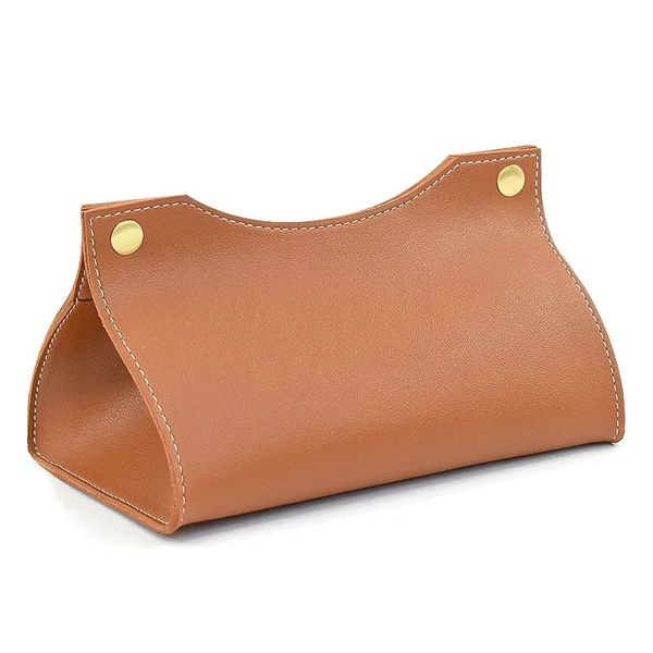 Pu Leather Tissue Box Cover Holder Living Room Bedroom Tissue box
