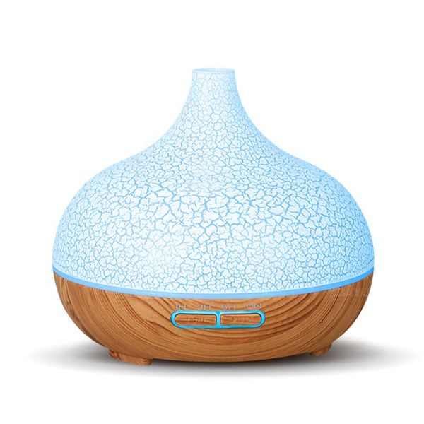 Aroma Diffuser Wood Grain 7 LED Light Electric Essential Oil Diffuser