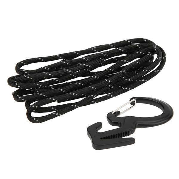 Black Zinc Alloy Rope Tightener with Spring Hook