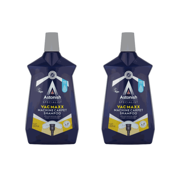 Astonish Vac Maxx Machine Carpet Shampoo - 1L - 2 Pack