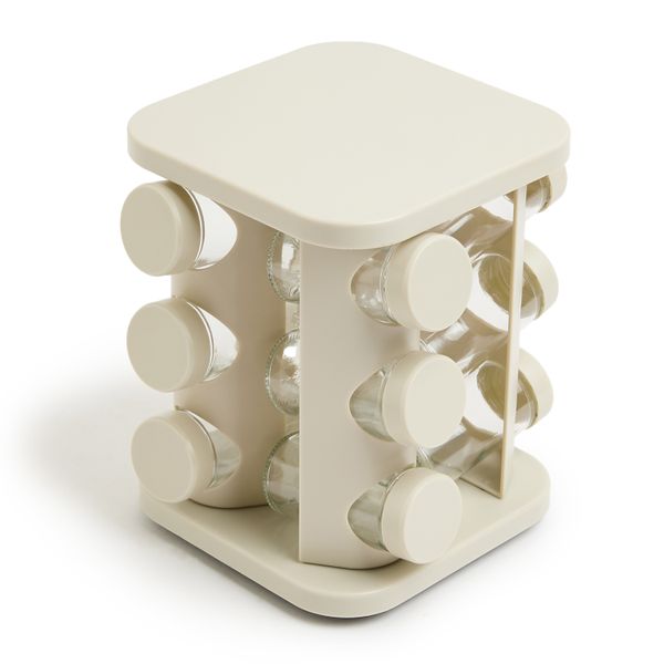 George &amp; Mason - Rotating Spice Rack - Cream