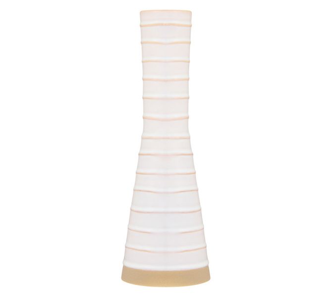 Vase Candle Holder White and Natural (80 x 245 mm)
