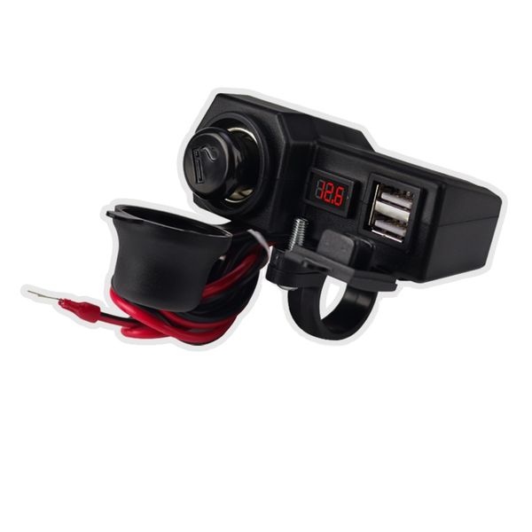 KR Dual USB Charger and Cigarette Port For Motorcycles