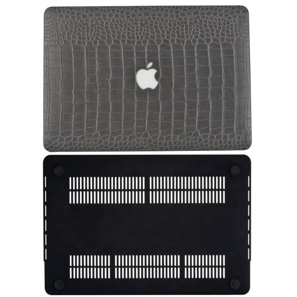 PU Leather Case Hard Shell Compatible with Macbook Pro 13inch-Crocdile