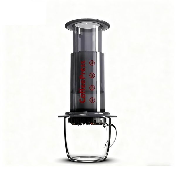 Portable Hand Press Coffee Maker-Transparent Outdoor Coffee Press
