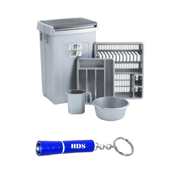 Bigga Bin 5 Piece Kitchen Value Set with Branded Torch