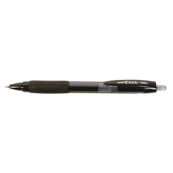 Uniball- Uniclick Retractable Ballpoint Pen Black Liquid Gel Ink 0.7mm 4×