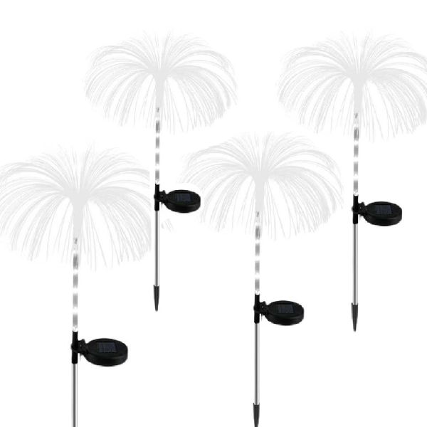 4 Piece - Solar Colored Courtyard Garden Luminous Jellyfish Lamp-Ground Lawn Lamp