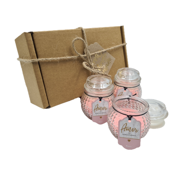 Scented Candle Giftbox Pink