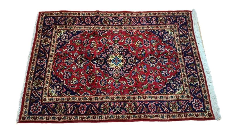 Persian Kashan Carpet 150cm x 100cm Hand Knotted
