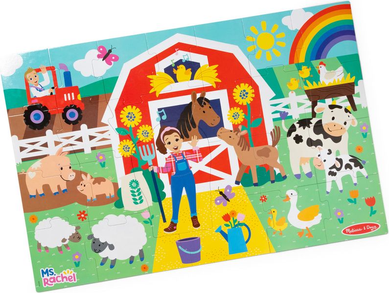 Melissa &amp; Doug Ms. Rachel Official Farm Floor Puzzle (24 Piece)