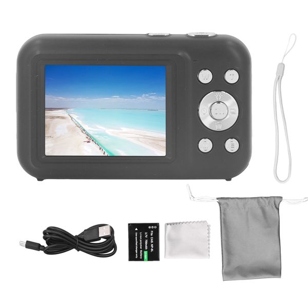 44MP 2.5K Camera - 2.4" IPS, 16X Zoom Black