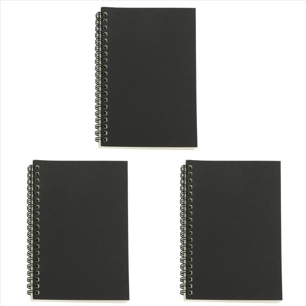 Retro Kraft Coil Sketch Sketchbooks Notebook Black And White