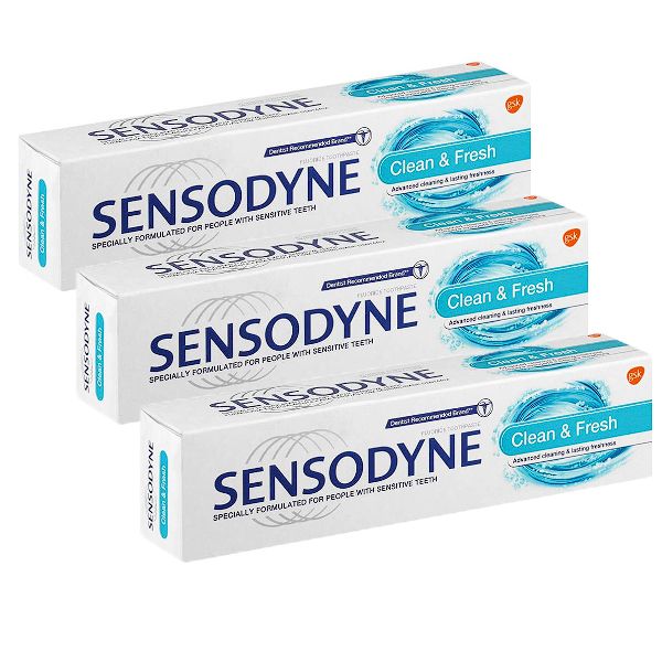 Sensodyne Clean &amp; Fresh Toothpaste - 3 x 75ml