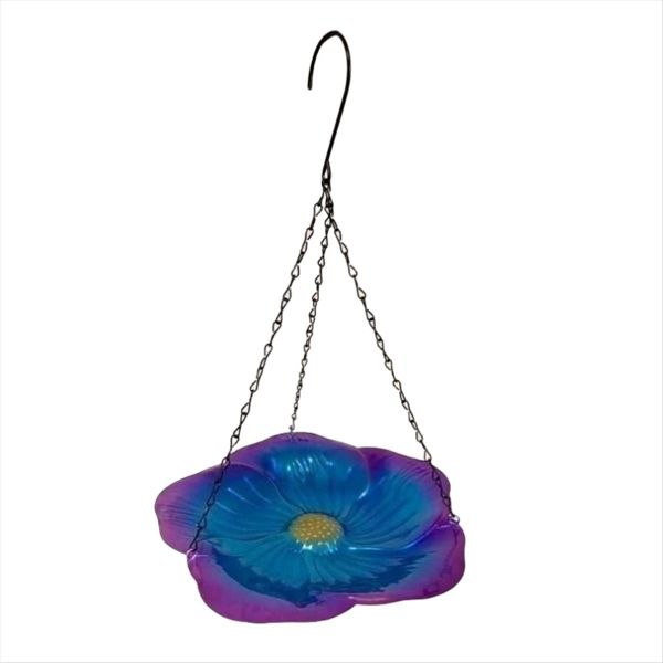 Metal Hanging Bird Bath Tray for Outdoors Garden Decor Hanging Bowl