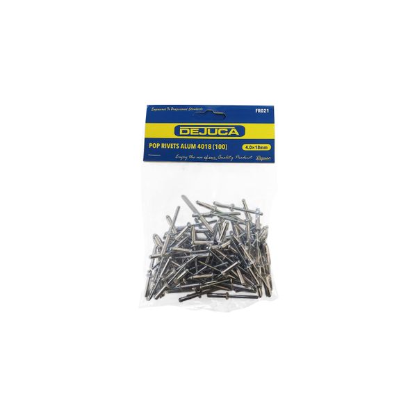 Dejuca - 100 Piece - Aluminium Pop Rivets - 4018