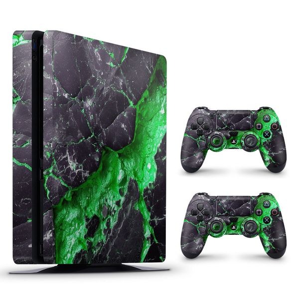 Decal Skin Compatible with PS4 Slim - Carbon Stone Purple (Decal Only)