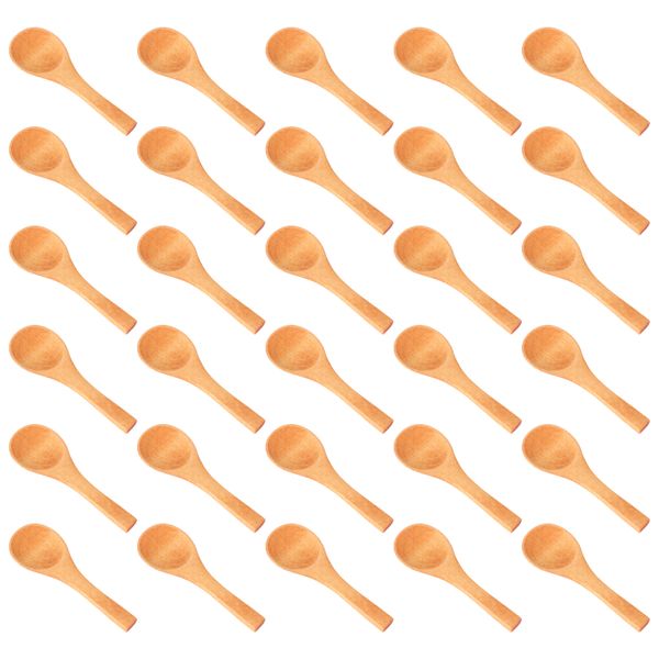30 Pieces Small Wooden Spoons For Kitchen Cooking(Natural Wood Color)
