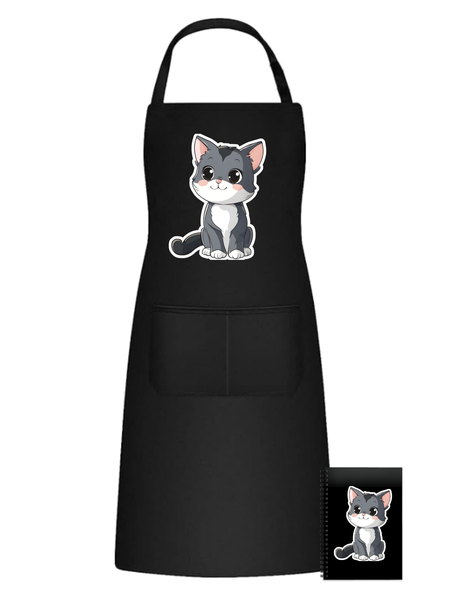 Kitten Cat 12 Kawaii Sticker Theme Aprons Birthday Christmas Gift 502