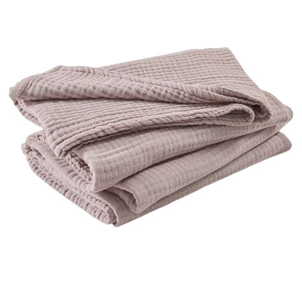 Blush Pink Muslin Throw All Season 150 X 250 L