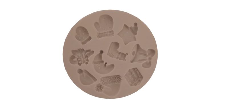 Christmas Silicone Cupcake Topper Mould