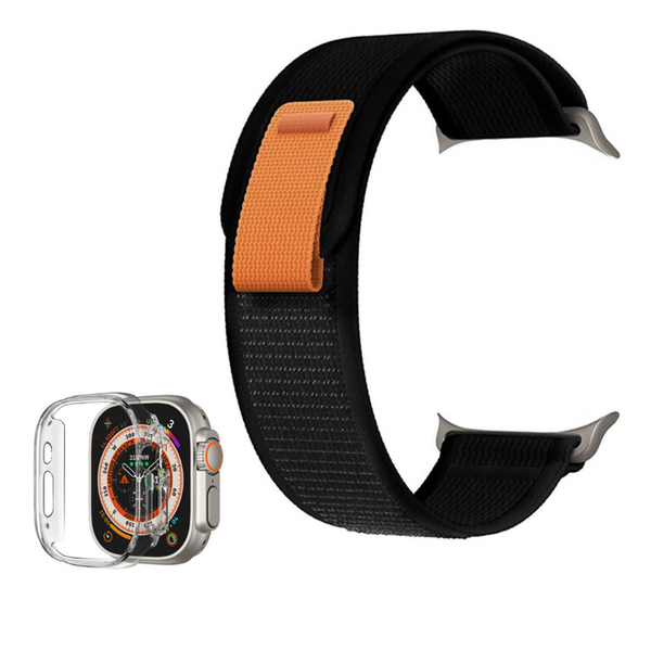 Trail Loop Strap For Apple Watch 42/44/45/49 mm &amp; Transparent Screen Protector