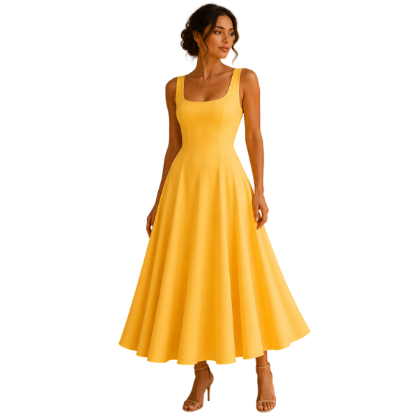 Missy Missi Ladies Sleeveless Maxi Dress with Lace-Up Back Detail