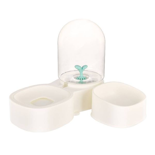 WigWagga - 2 in 1 Single Feeding Bowl and Water Bowl - White