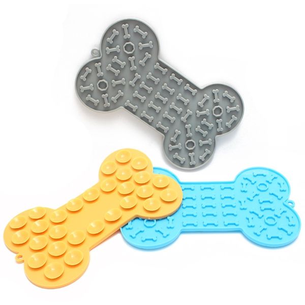 Pack of 3 Dog Lick Mats with Suction Cups underneath [Silicone]